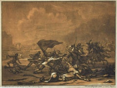 Battle Scene - Original Etching by Johan Christian Rugendas - 18th Century
