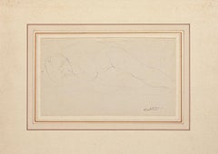 Nude - Original Pen on Paper by Angelo Sabbatini - 20th Century