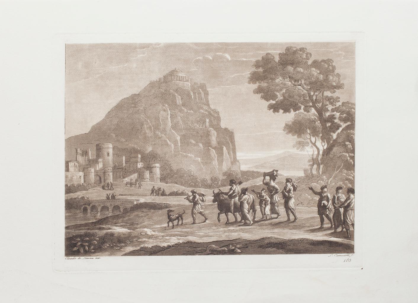 Ludovico Caracciolo (after) Landscape Print - Landscape - Etching and Aquatint on Paper by L. Caracciolo After C. Lorrain