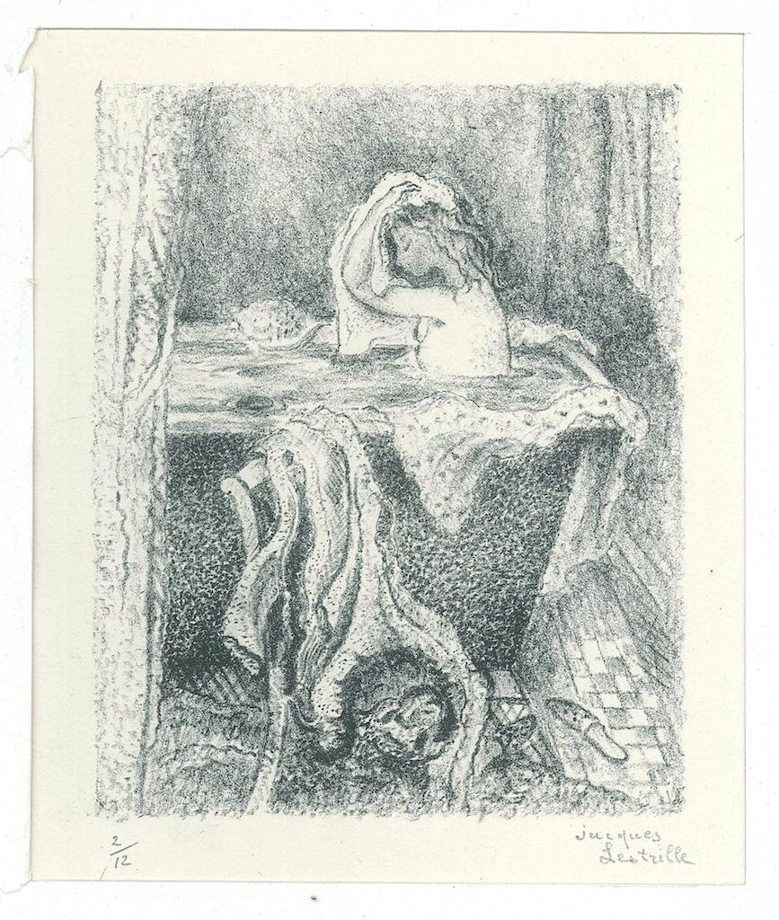 Bathing is an original lithograph on paper realized by Jacques Lestrille (1904-?)

Hand-signed on the lower right in pencil, numbered, edition 2/12 prints.

The state of preservation is very good.

Included a Passepatout: 48 x 31.5

The artwork