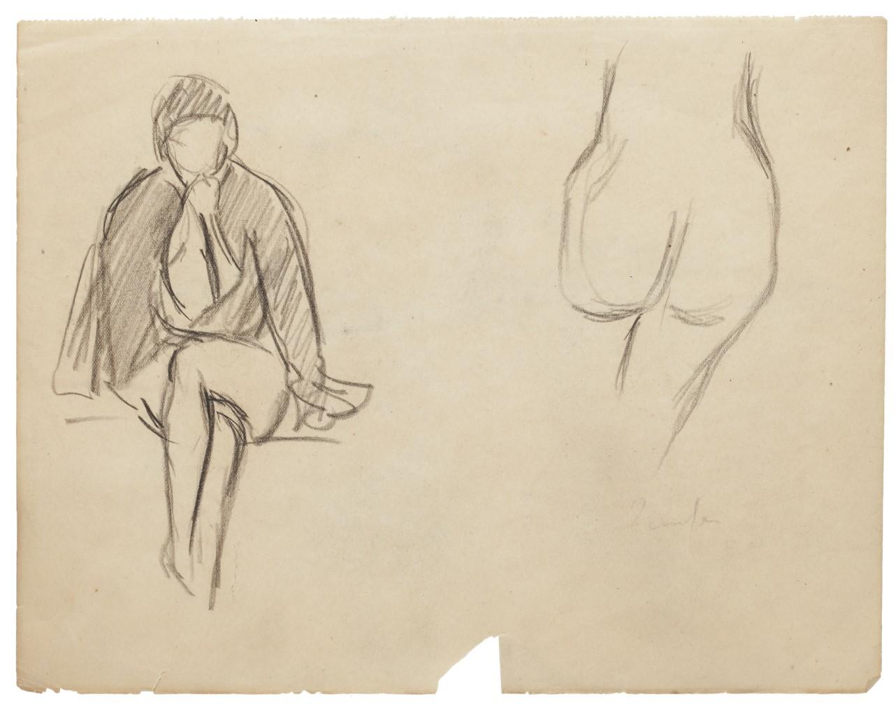 Nude Studies - Original Drawing - 20th Century - Art by Unknown