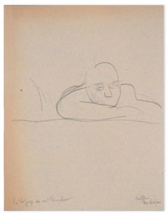 Figure - Encre de Chine originale sur papier de Filiberto Scarpelli - années 1930