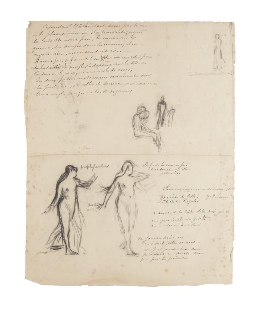 Unknown Nude - Studies - Original Pencil and Chacoal Drawing - 20th Century