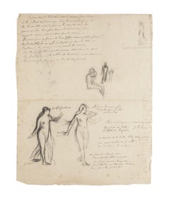 Études - Dessins originaux au crayon et au fusain - XXe siècle