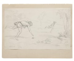 Ball Game - Original Drawing - Early 20th Century