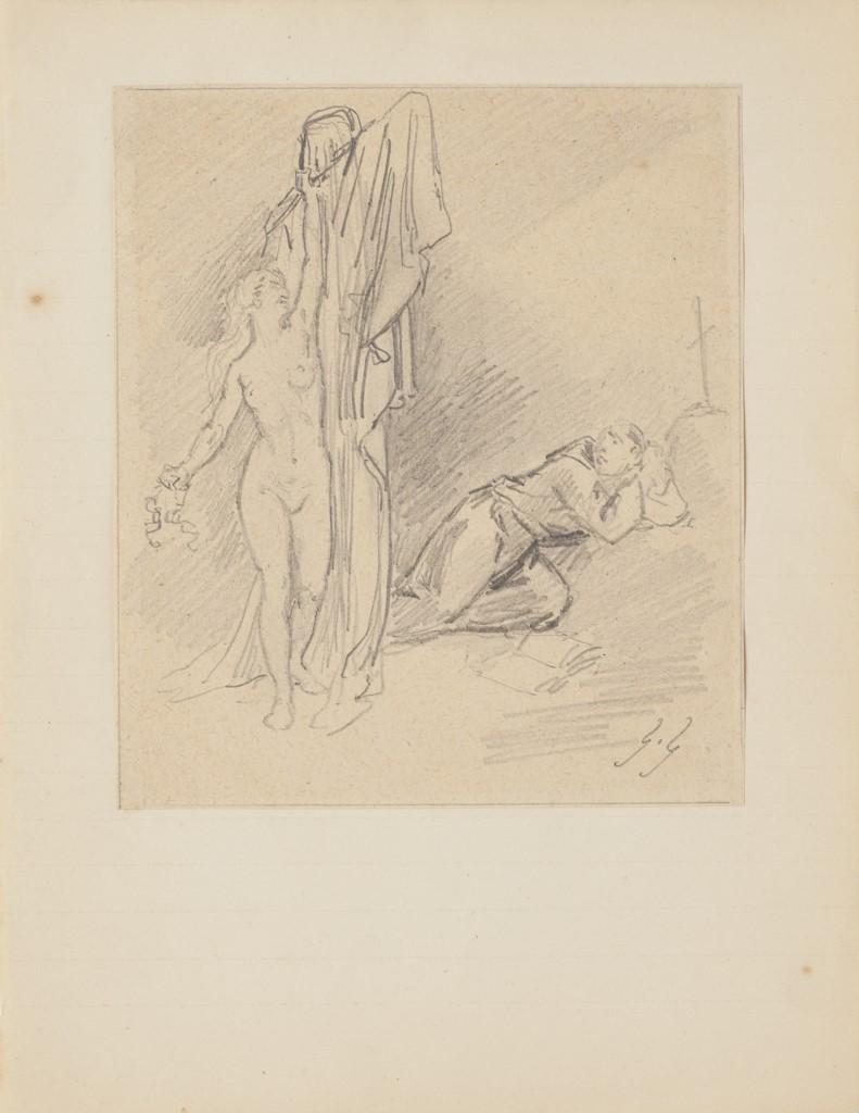 Figures - Original Pencil Drawing - 20th Century