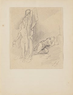 Figures - Dessins originaux au crayon - XXe siècle