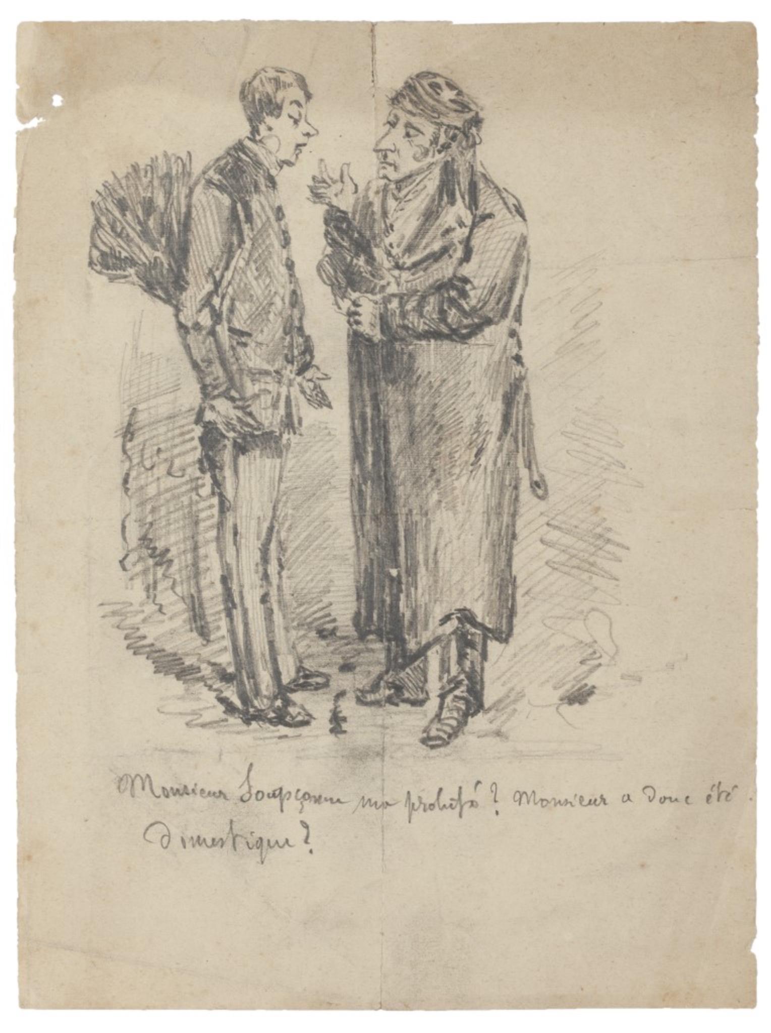 Unknown Portrait - Figures - Drawing - 20th Century
