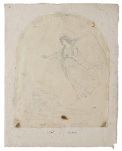 Sacred Scene - Original Pencil Drawing - 20th Century