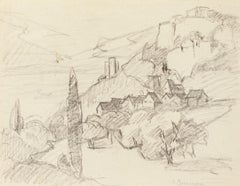 Landscape - Pencil on Paper - 20th Century
