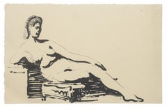 Study for Statue - Original Ink Drawing - 20th Century