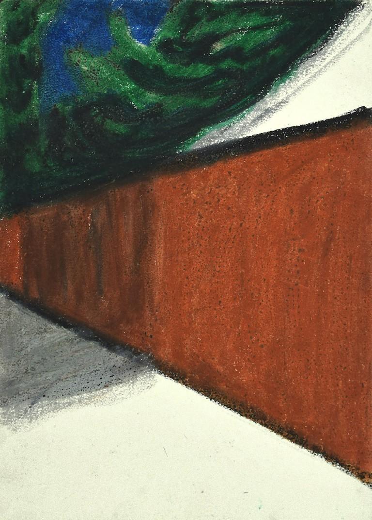 Composition - Mixed Media on Cardboard by Sun Jingyuan - 1970