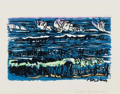 Marine Landscape - Screen Print by Livio De Morvan - 20th Century