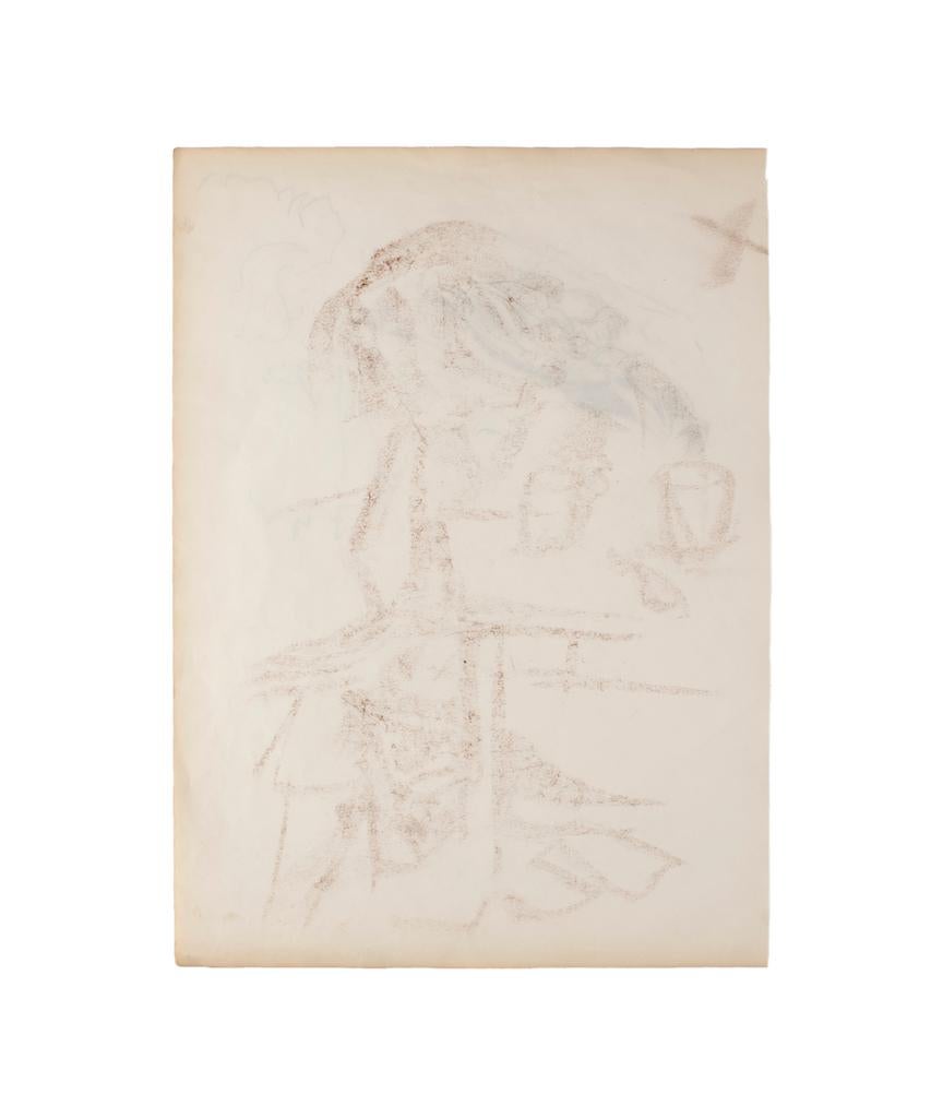 Figure - Original Pencil on Paper - 1950 - Art by Unknown