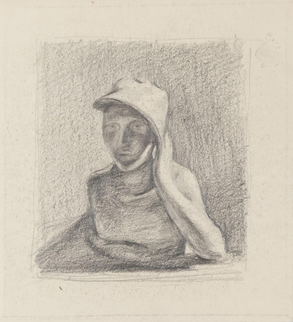 Subject Posing - Original-Bleistiftzeichnung - 20. Jahrhundert