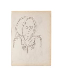 Figure - Crayon original sur papier - 1960