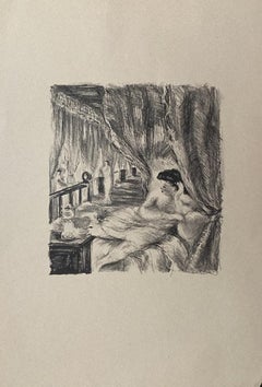 Portrait de femme - Lithographie sur papier - XXe siècle