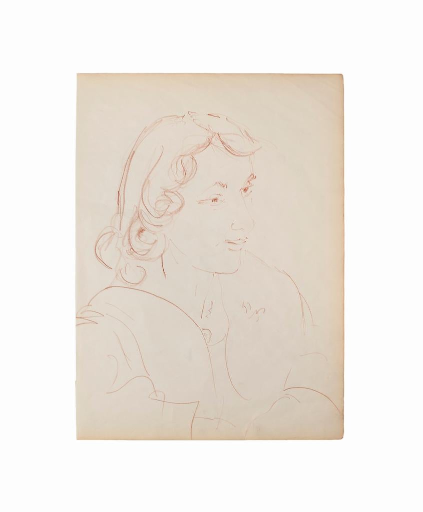 Portrait - Pastel on Ivory Paper - 1950