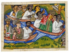 Procession - Mixed Media on Ivory-colored Cardboard - 20th Century