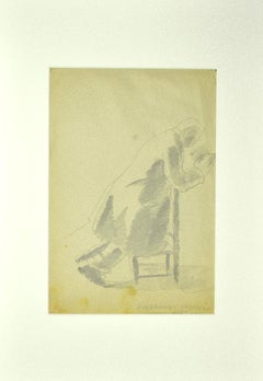 Praying - Crayon sur papier par Ildebrando Urbani - 1932