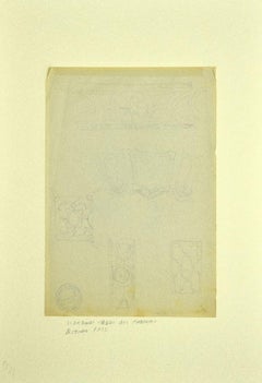 Gebet – Bleistift auf Papier von Ildebrando Urbani – 1932