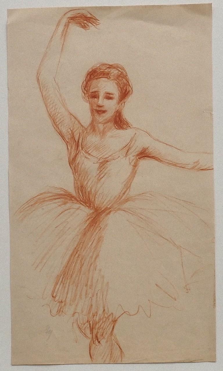 Unknown Figurative Art - Dancer - Pencil Drawing on Paper - 1930 ca.