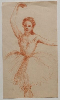Danseuse - Dessin au crayon sur papier - 1930 environ