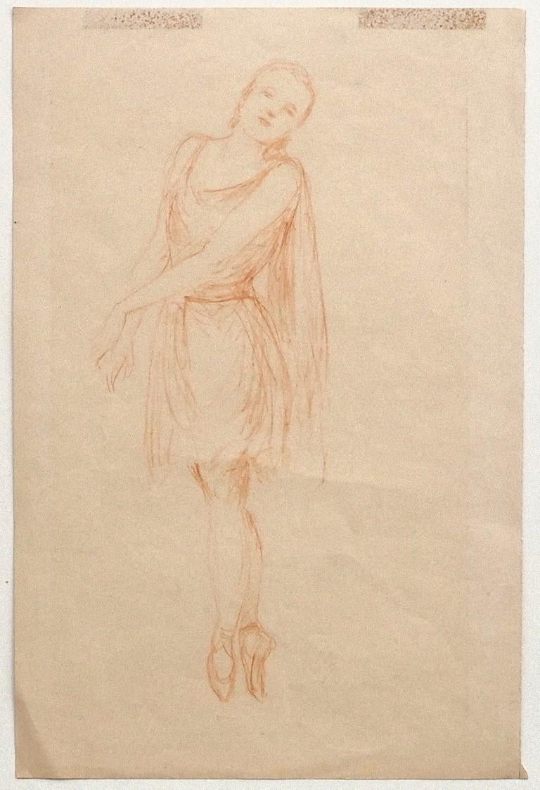 Dancer - Pastel Drawing on Paper - 20th Century