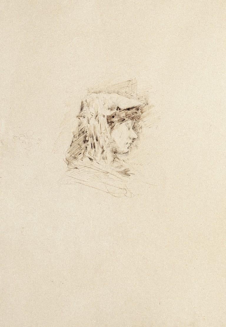 Portrait - Original Drawing on Paper - 1880