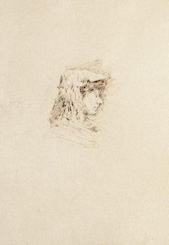 Retrato - Dibujo sobre papel - 1880