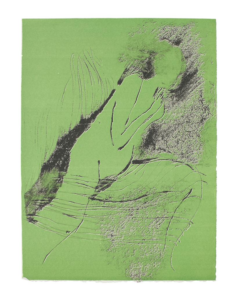 Nude is a colored lithograph on paper realized by Paul Guiramand in 1970.

In excellent conditions. Very lovely green print.

Paul Guiramand (1926-2007) is the most important post-war French painter. He won the Menton Biennial and the Salon des