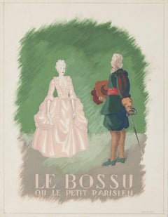 Originalzeichnung in Tempera von Le Bossu – Anfang des 20. Jahrhunderts