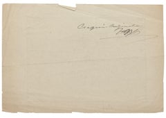 Figure - Original Drawing in Pencil - Late 19th Century