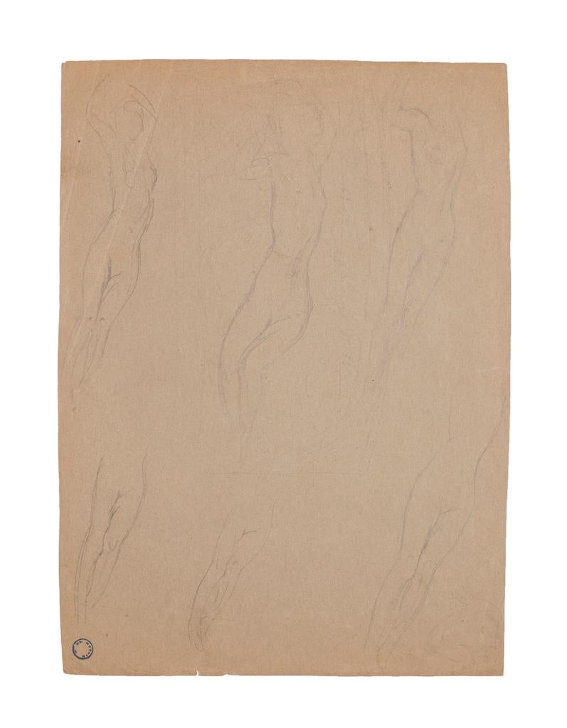 Sketch of Nude - Original Pencil Drawing - 20th Century - Art by Unknown