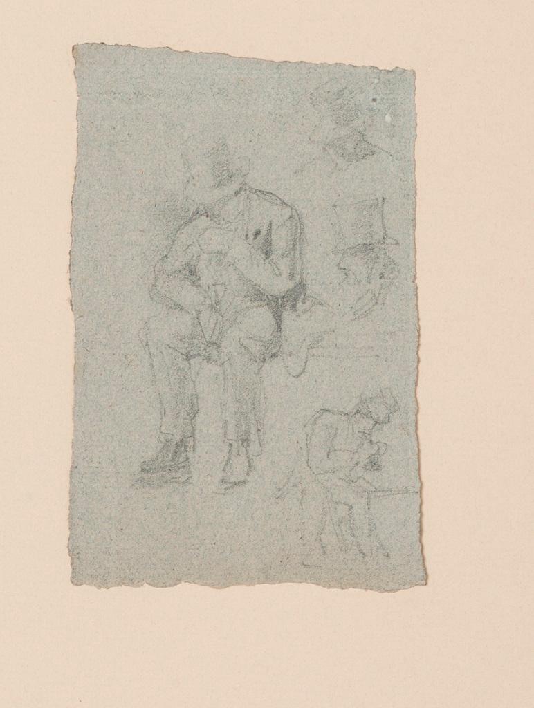 Unknown Figurative Art - Man in Suits - Pencil on Paper - Early 20th Century