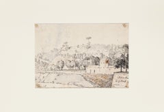 Rome/Tevere - Pencil and Watercolor Drawing - 1781