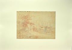Paisaje - Dibujo Sanguinario - Siglo XVIII