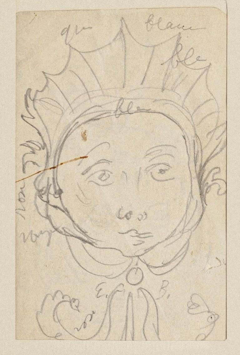 Figure in Mask - Pencil on Paper by Eugène Berman - 20th Century