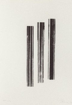Composition - Lithograph on Cardboard by Luigi Petrone - 1989