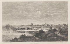 Les Marais - Gravure de Maillart d'après T. Rousseau - 1880
