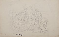 The Concert of a Faun - Pencil on Paper - 19th Century