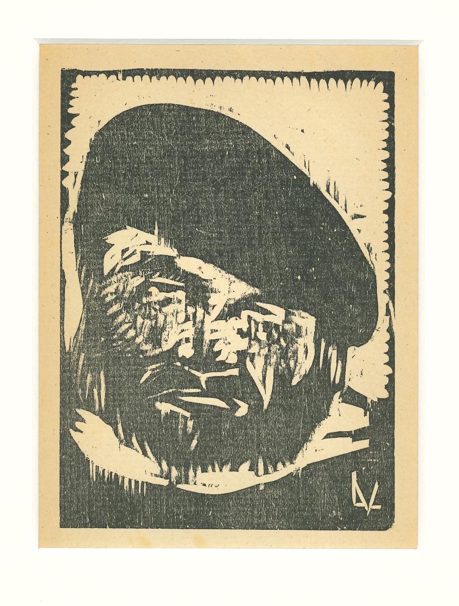 Fisherman - Woodcut by Lorenzo Viani - 1930 ca.