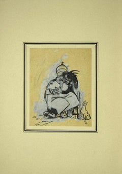 Porta Pia - Original Pen and White Lead on Cardboard by G. Galantara - 1914 ca