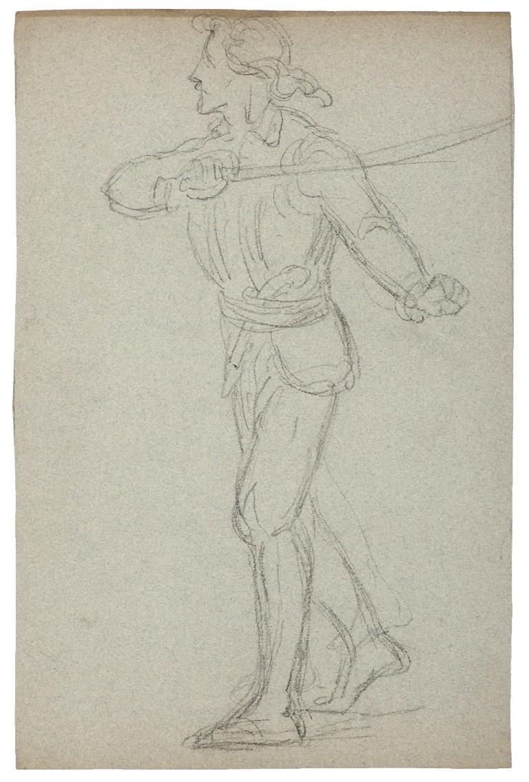 Theatrical Costume - Original Pencil Drawing - 20th Century