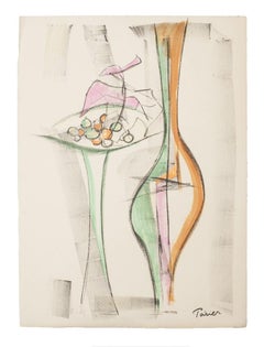 Still Life - Lithograph by Emmanuel Poirier - 1950