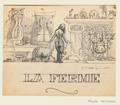 La Ferme - Original Work on Paper by Angelo Griscelli - 20th Century