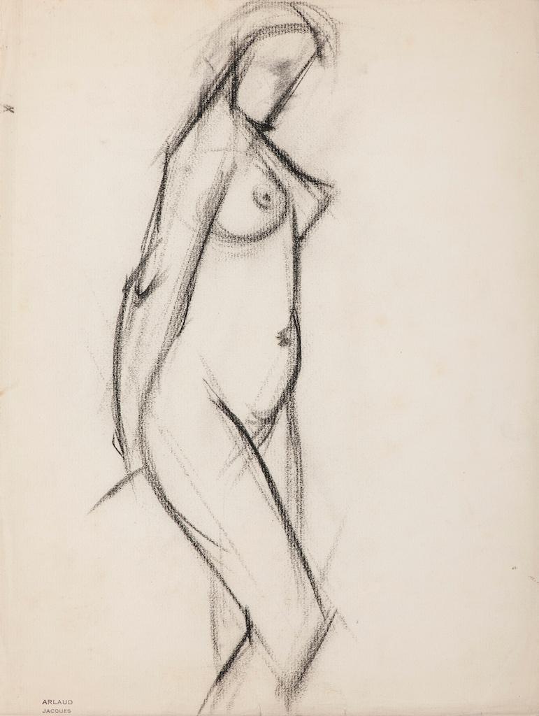 Nude - Original Drawing In Pencil by Jacques Arland - 1920