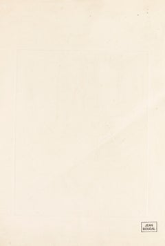 Lunch - Gravure originale de Jean Boudal - Milieu du 20e siècle