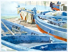 Boote -  Aquarell von Michele Cascarano – 2010er-Jahre