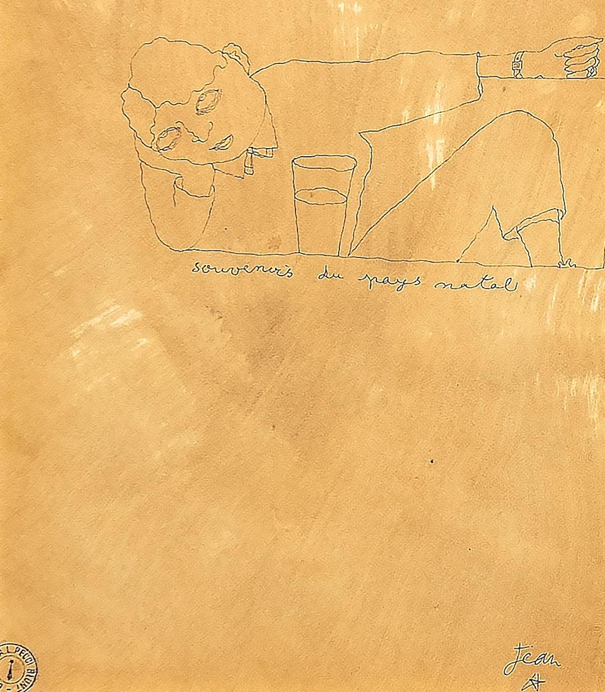 Souvenirs du Pays Natal ist ein Originalkunstwerk des großen surrealistischen Künstlers Jean Cocteau aus dem Jahr 1922.

China-Tinte auf Karton.

In der Mitte der Komposition betitelt "Souvenirs du Pays Natal" und vom Künstler rechts unten mit
